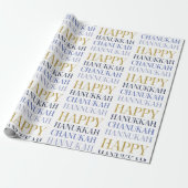 Happy Hanukkah Chanukah Holiday Wrapping Paper Geschenkpapier (Ungerollt)