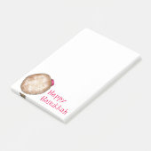Happy Hanukkah Chanukah Jelly Donut Dougnut Food Post-it Klebezettel (angewinkelt)