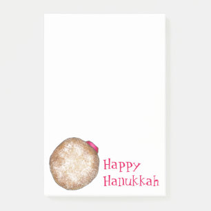 Happy Hanukkah Chanukah Jelly Donut Dougnut Food Post-it Klebezettel