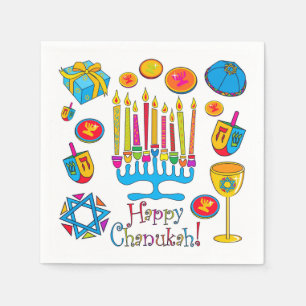 Happy Hanukkah - Chanukah Napkin Serviette