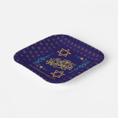 HAPPY HANUKKAH Chanukah Pappteller (Gewinkelt)