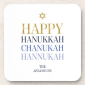 Happy Hanukkah Chanukah Plastic Untersetzer Set vo (Vorderseite)
