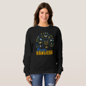 Happy Hanukkah Chanukah Rainbow Menorah Jewish Hol Sweatshirt (Vorne ganz)
