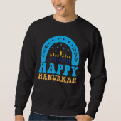 Happy Hanukkah Chanukah Rainbow Menorah Jewish Hol Sweatshirt (Vorderseite)