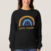 Happy Hanukkah Chanukah Rainbow Menorah Jewish Hol Sweatshirt (Vorderseite)