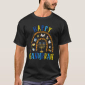 Happy Hanukkah Chanukah Rainbow Menorah Jewish Hol T-Shirt (Vorderseite)