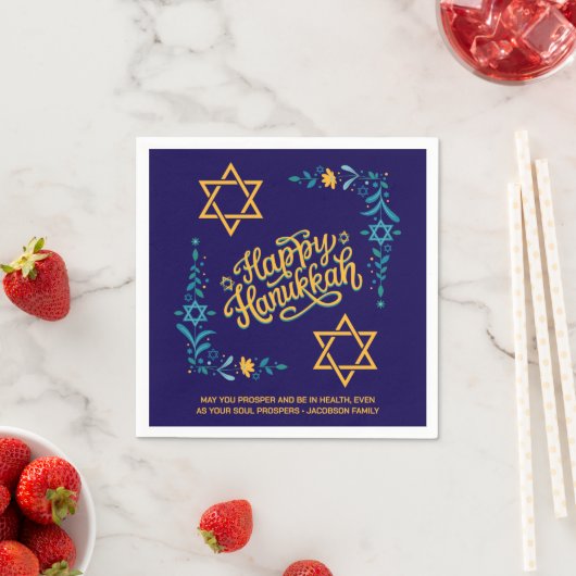 HAPPY HANUKKAH Chanukah Serviette (Beispiel)