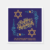 HAPPY HANUKKAH Chanukah Serviette (Vorderseite)