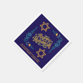 HAPPY HANUKKAH Chanukah Serviette (Ecke)