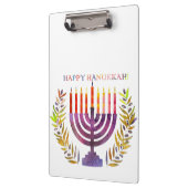 Happy Hanukkah Clipboard Klemmbrett (Links)