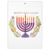 Happy Hanukkah Clipboard Klemmbrett (Rückseite)