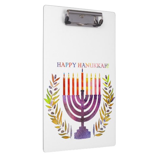 Happy Hanukkah Clipboard Klemmbrett (Rechts)