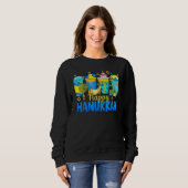 Happy Hanukkah Coffee Latte  Menorah Jewish Chanuk Sweatshirt (Vorne ganz)