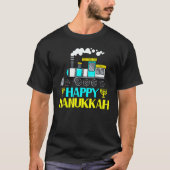 Happy Hanukkah Cool Menorah Chanukah Jewish Holida T-Shirt (Vorderseite)