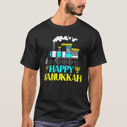 Happy Hanukkah Cool Menorah Chanukah Jewish Holida T-Shirt (Vorderseite)