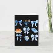 Happy Hanukkah Coquette Bow Chanukah Jewish Women Karte (Vorderseite)