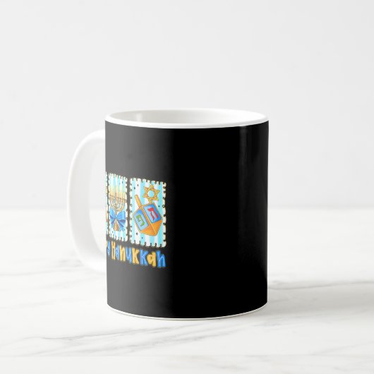 Happy Hanukkah Coquette Menorah Dreidel Chanukah G Kaffeetasse (Vorderseite Links)