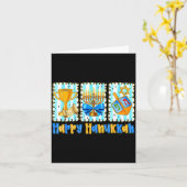 Happy Hanukkah Coquette Menorah Dreidel Chanukah G Karte (Gelbe Blume)