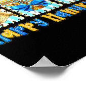 Happy Hanukkah Coquette Menorah Dreidel Chanukah G Poster (Ecke)