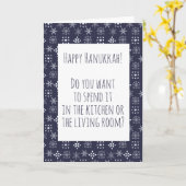 Happy Hanukkah Covid 2020 Quarantine Karte (Gelbe Blume)