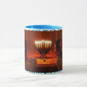 Happy Hanukkah Custom Foto Coffee Cup Tasse (Zentrum)