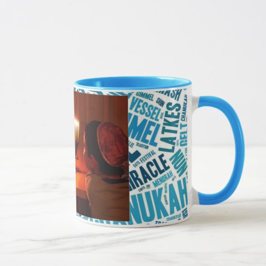 Happy Hanukkah Custom Foto Coffee Cup Tasse (Rechts)