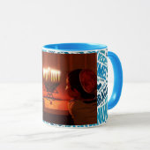 Happy Hanukkah Custom Foto Coffee Cup Tasse (VorderseiteRechts)