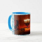 Happy Hanukkah Custom Foto Coffee Cup Tasse (Vorderseite Links)