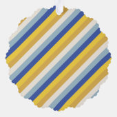 Happy Hanukkah Custom Foto Text Moderne Streifen Ornament Karte (Rückseite)