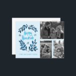 Happy Hanukkah CUSTOM FOTOS Ferienkarte Postkarte<br><div class="desc">Hoffe, dass Ihnen dieses Ferien-Design gefällt. Fügen Sie Ihre eigenen Fotos und Text zu der Vorderseite, indem Sie auf "Personalisieren Sie diese Vorlage" klicken. Stellen Sie sicher, dass Sie Ihre Fotos unter der "Gruppe", die den weißen Rahmen erstellt, arrangieren. Alles ist einstellbar. Fügen Sie auch Text auf der Rückseite hinzu...</div>