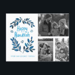 Happy Hanukkah CUSTOM FOTOS Ferienkarte Postkarte<br><div class="desc">Hoffe, dass Ihnen dieses Ferien-Design gefällt. Fügen Sie Ihre eigenen Fotos und Text zu der Vorderseite, indem Sie auf "Personalisieren Sie diese Vorlage" klicken. Stellen Sie sicher, dass Sie Ihre Fotos unter der "Gruppe", die den weißen Rahmen erstellt, arrangieren. Alles ist einstellbar. Fügen Sie auch Text auf der Rückseite hinzu...</div>