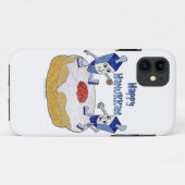 Happy Hanukkah Dancing Dreidels Jelly Doughnut Case-Mate iPhone Hülle (Rückseite (Horizontal))
