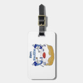 Happy Hanukkah Dancing Dreidels Jelly Doughnut Gepäckanhänger (Vorderseite vertikal)