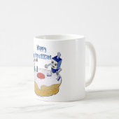 Happy Hanukkah Dancing Dreidels Jelly Doughnut Kaffeetasse (VorderseiteRechts)
