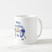 Happy Hanukkah Dancing Dreidels Jelly Doughnut Kaffeetasse (VorderseiteRechts)