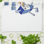 Happy Hanukkah Dancing Dreidels Jelly Doughnut Küchentuch (Gefaltet)