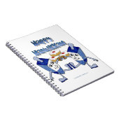 Happy Hanukkah Dancing Dreidels Jelly Doughnut Notizblock (Rechte Seite)