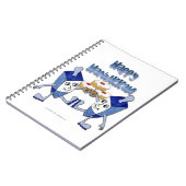 Happy Hanukkah Dancing Dreidels Jelly Doughnut Notizblock (Linke Seite)