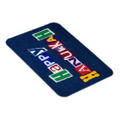 Happy Hanukkah Denim Magnet (Rechte Seite)