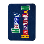 Happy Hanukkah Denim Magnet (Vertikal)