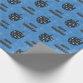 Happy Hanukkah Dreidel Cutout Geschenkpapier (Ecke)