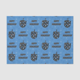 Happy Hanukkah Dreidel Cutout Seidenpapier