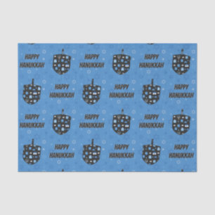 Happy Hanukkah Dreidel Cutout Seidenpapier