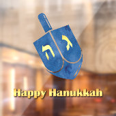 Happy Hanukkah Dreidel Fensteraufkleber (Blatt 2)