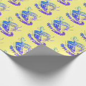 Happy Hanukkah dreidel Geschenkpapier (Ecke)