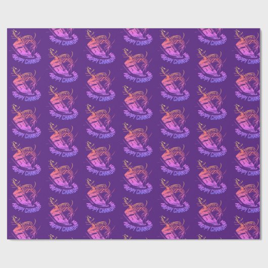 Happy Hanukkah dreidel Geschenkpapier (Flach)