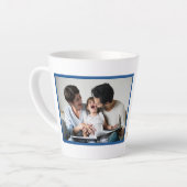 Happy Hanukkah Dreidel und Foto Latte Tasse (Linke Ecke)