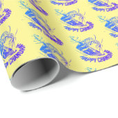 Happy Hanukkah dreidel Wrapping Paper Geschenkpapier (Rolleneckpunkt)