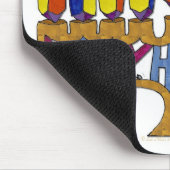 Happy Hanukkah Dreidels Menorah Mousepad (Ecke)