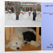 Happy Hanukkah Editable Celebrate Miracle of Light Dreifach Gefaltete Ankündigung (Innen Erste Seite)